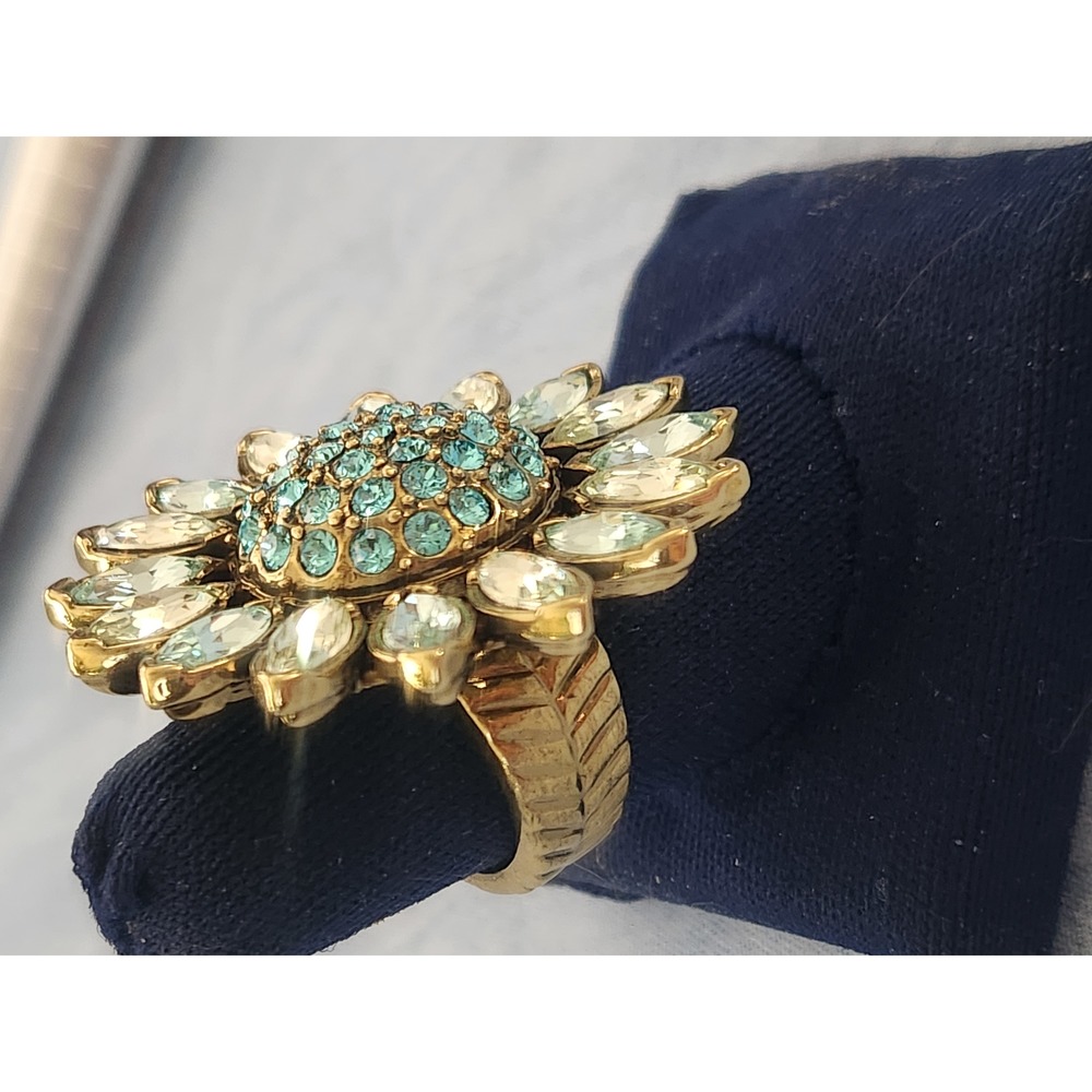 HEIDI DAUS Blue Daisy Cocktail Ring - Picture 2 of 5